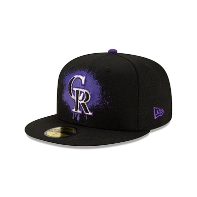 Sapca New Era Colorado Rockies MLB Drip Front 59FIFTY Fitted - Negrii